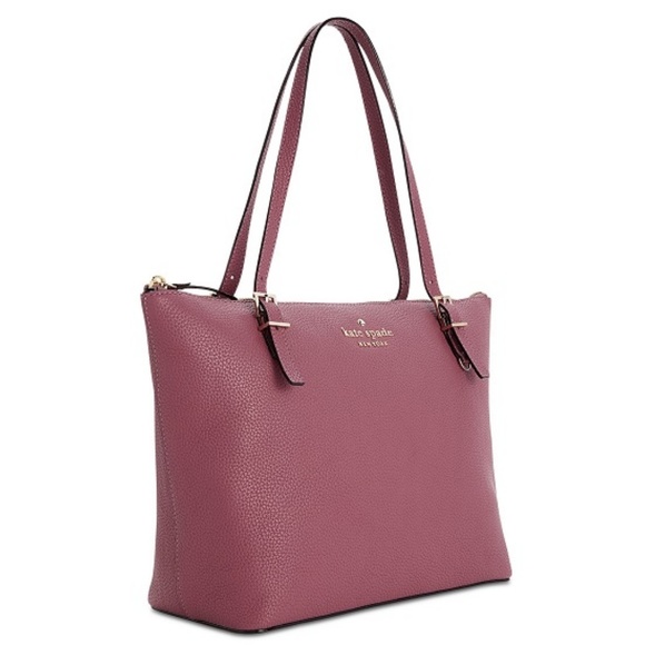 Kate Spade Maya Plum Berry Pink Leather Tote NWT - Picture 2 of 8